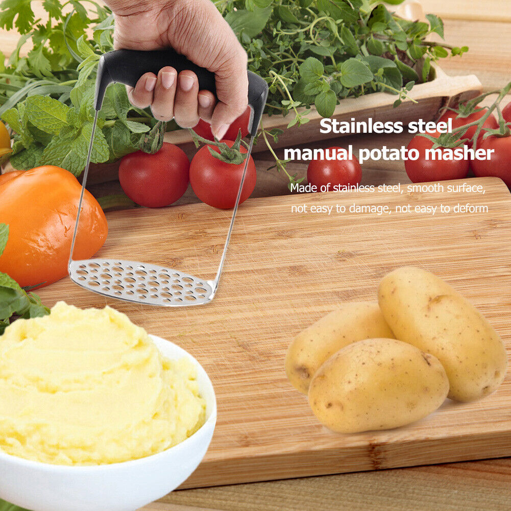 Stainless Steel Potato Masher Manual Press Fruits Puree Ricer Crusher Tools