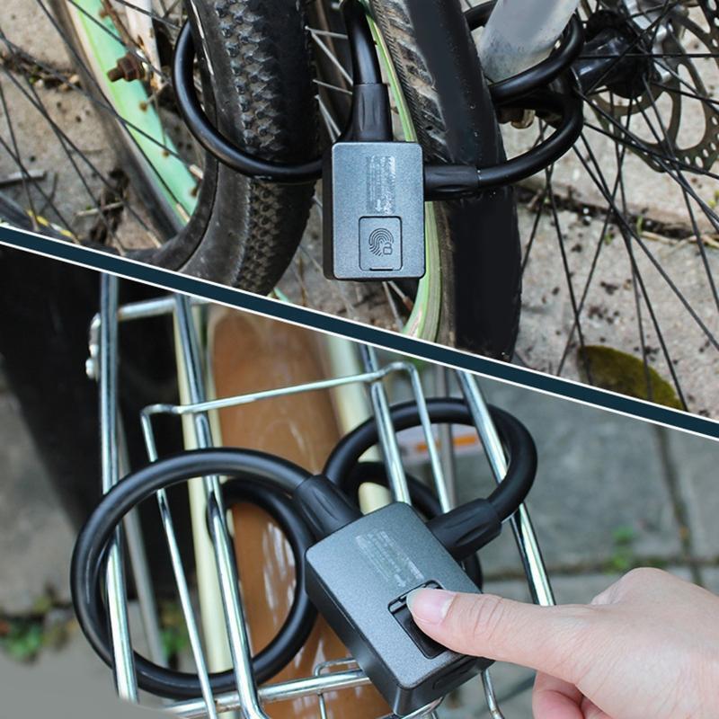 Fingerprint Bike Lock Support APP Unlock Waterproof Anti-theft Bike Lock Cable