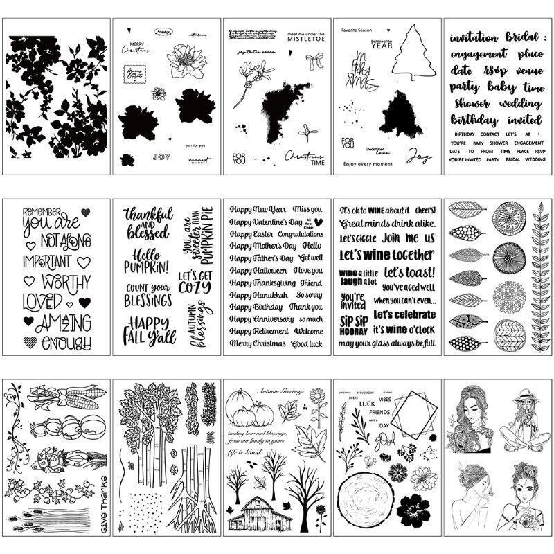 Greetings DIY Silicone Clear Stamp Cling Seal Scrapbook Embossing Album Decor
