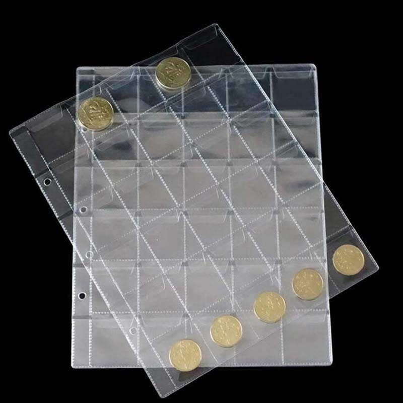 Useful 30 Pockets Album Pages Holders Folder For Classic Coin Storage Collection
