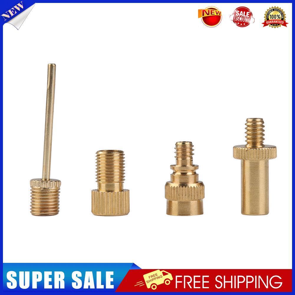 4pcs Bicycle Converter Pump Dunlop Schrader Presta Valve Ventil Adapter Set