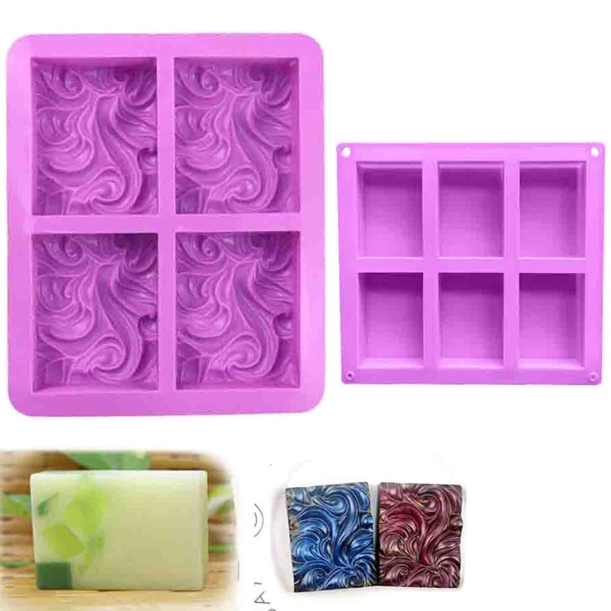 4/6 Cavity Handmade Soaps Supplies Flower Shaped Cake Mould Silicone Soap Mold