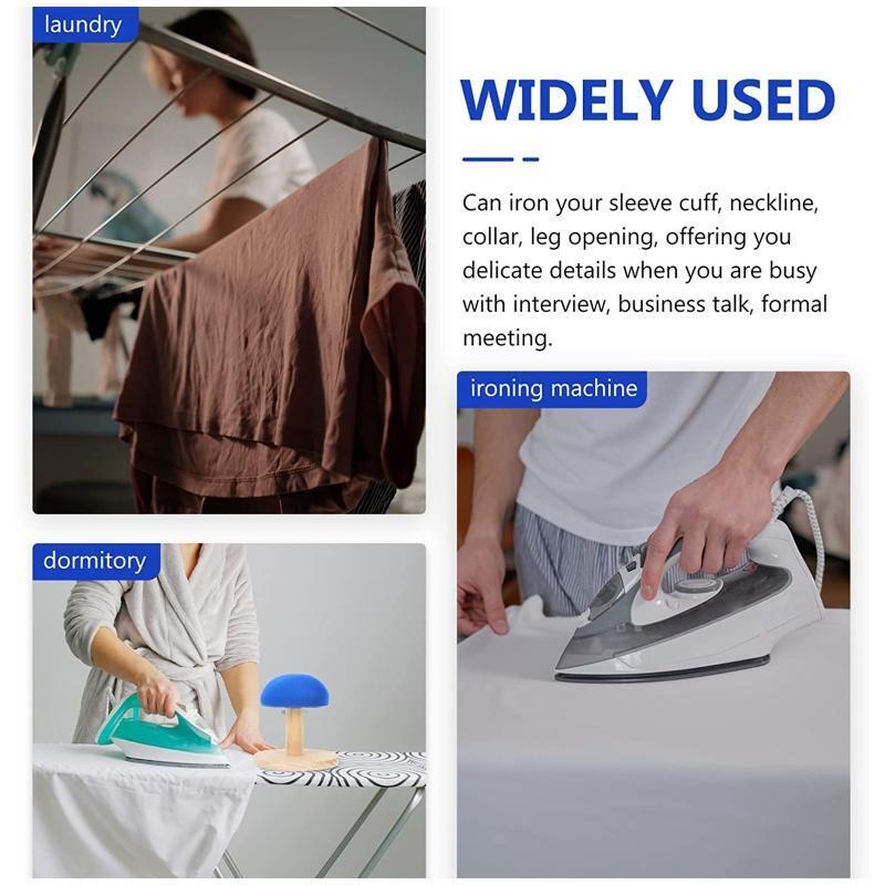 Mini Round Ironing Stool Solid Wood Auxiliary Tool Small Table Sleever Board
