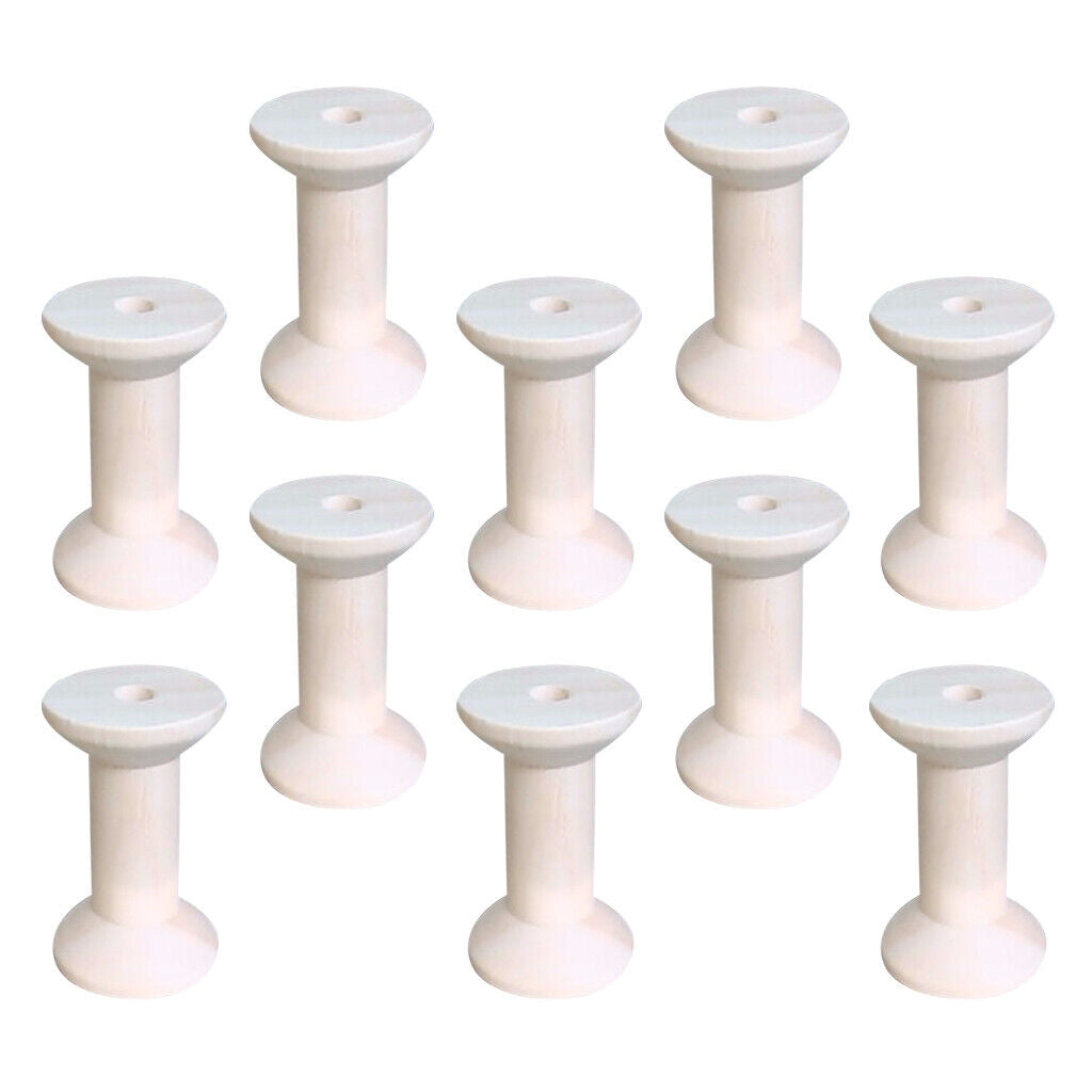 10 Pieces  Empty Thread Spool Reels Bobbins For Sewing Ribbons 47mmx31mm