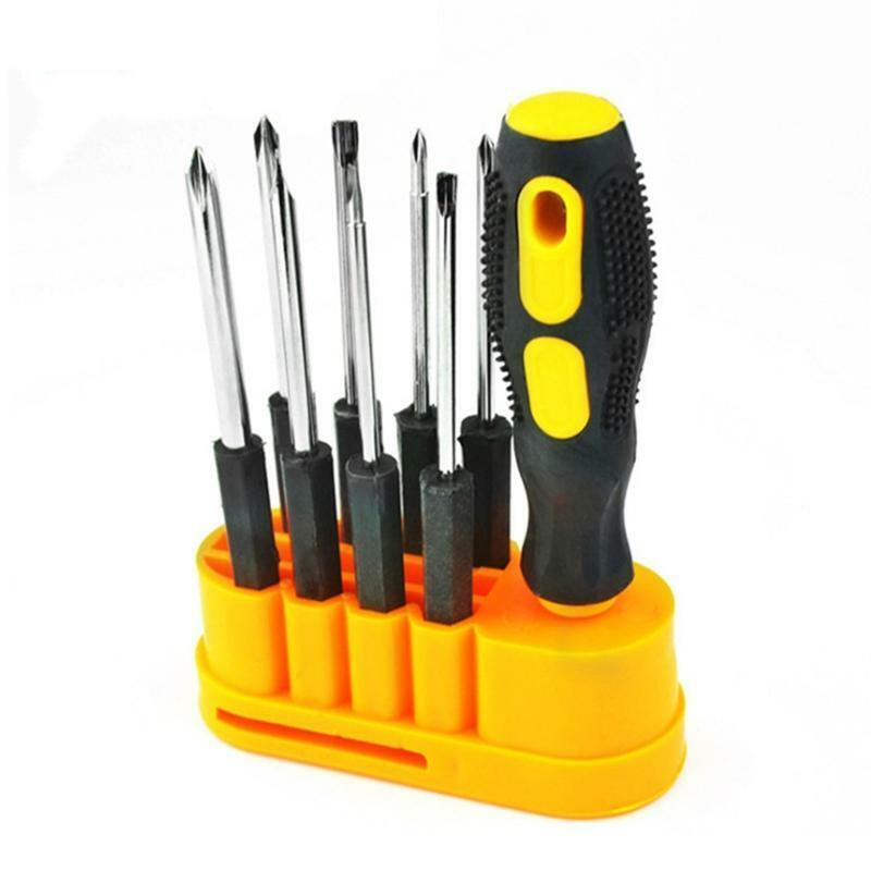 Multifunctional Small Screwdrivers10 Pcs Slotted/Cross Screwdriver Cr-V Steel