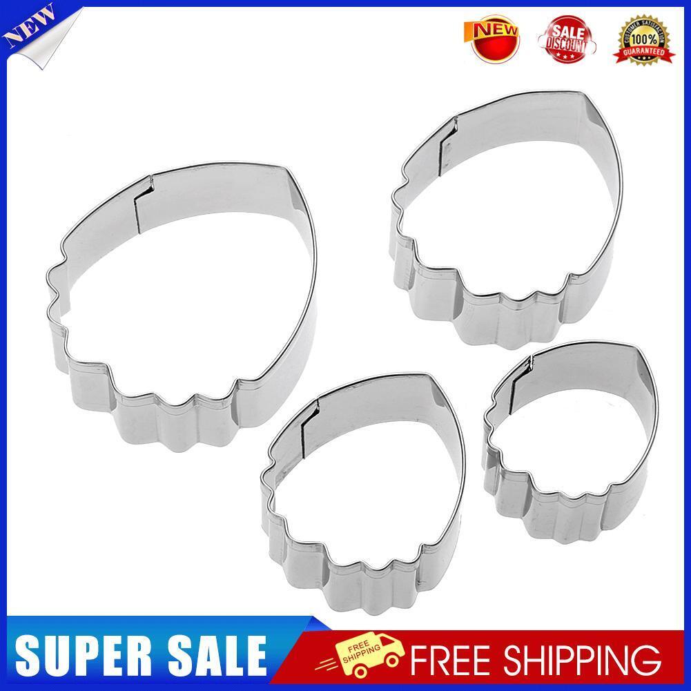 4pcs/set Stainless Steel Fondant Cake Decoration Peony Petal Cutter Mold