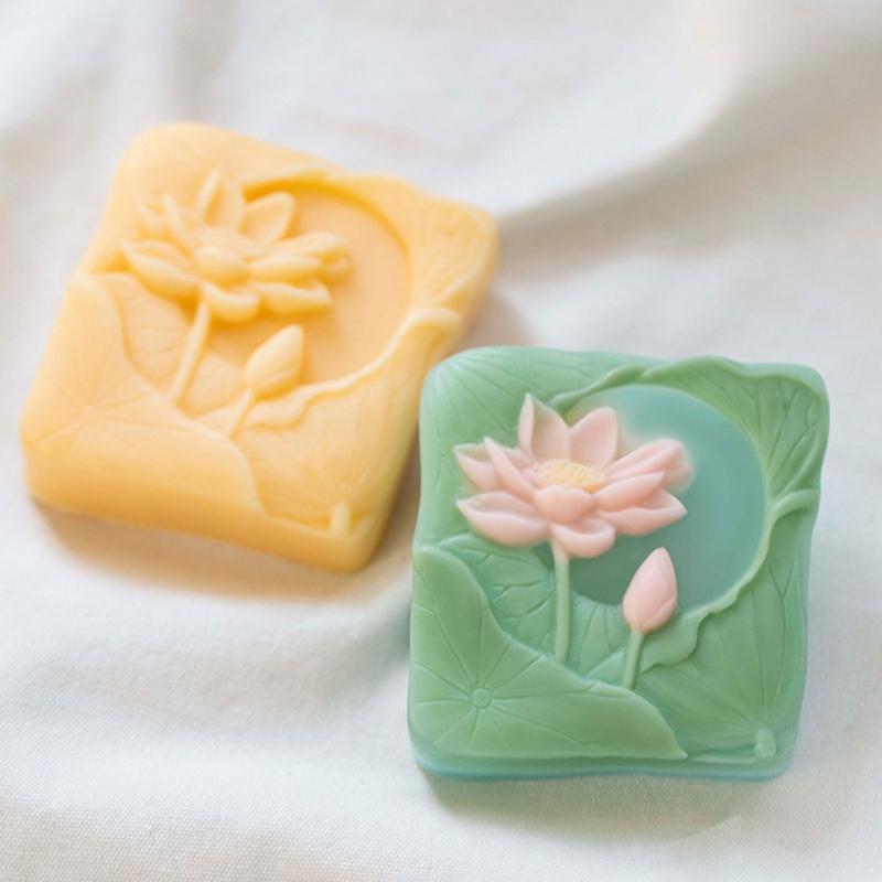 Silicone Lotus Flower Shape Soap Mould Food Grade Silicone Material Mousse Molds