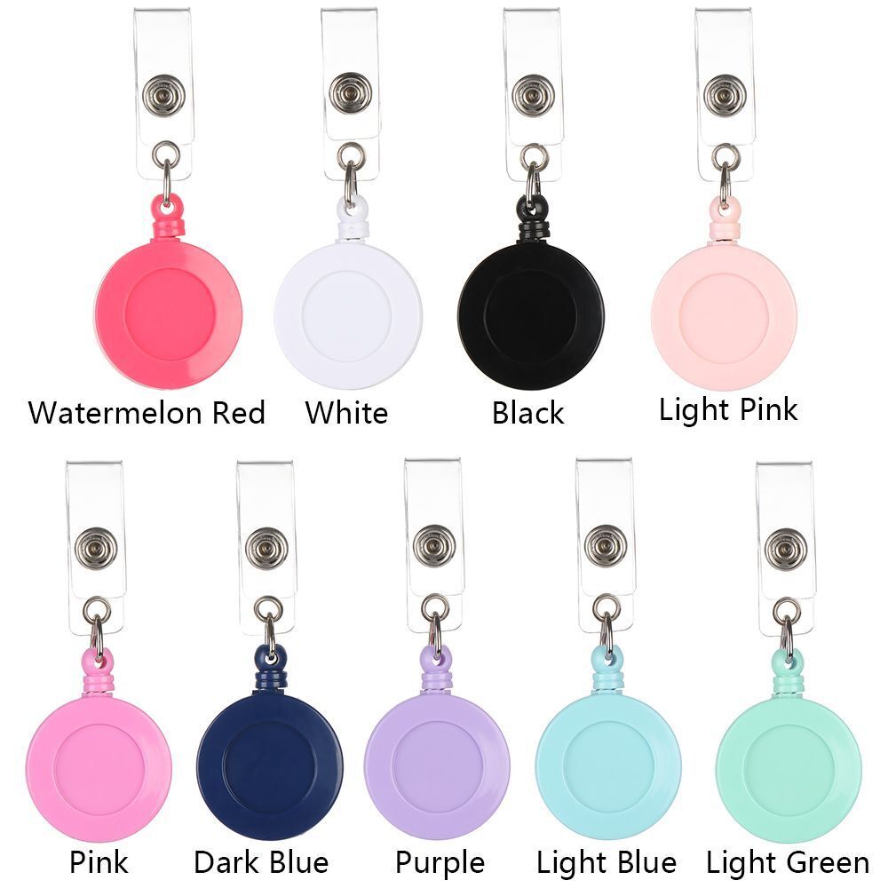 Anti-Lost Clip Retractable Key Ring Lanyards Nurse ID Name Card Badge Holder