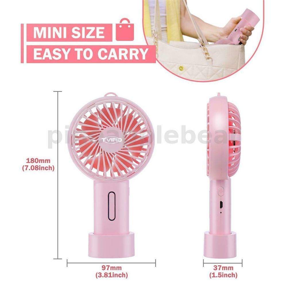Summer 3-Modes Cooling USB Rechargeable Folding Hand-held Fan Mini Desk Fan