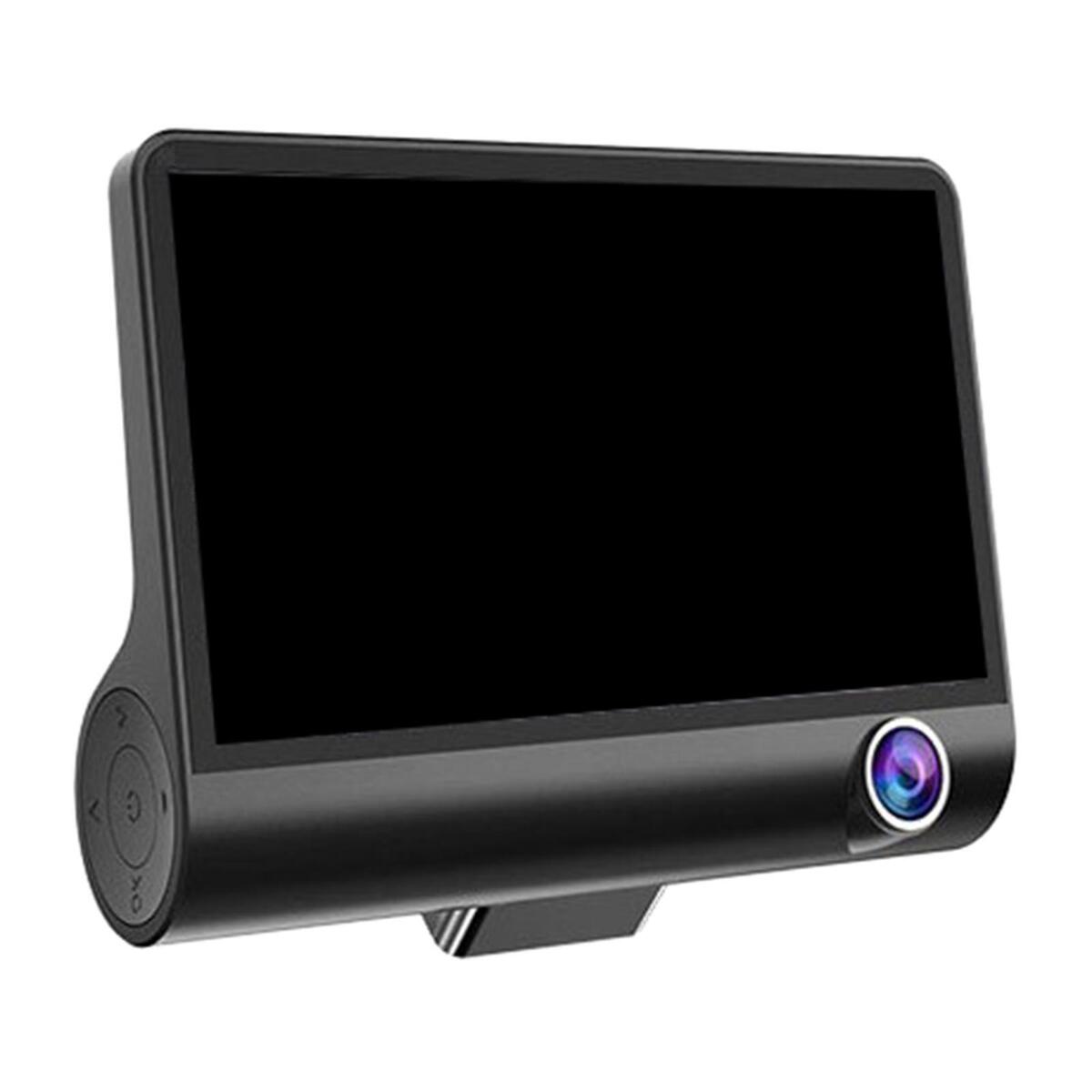 4'' HD 3 Lens Car Vehicle DVR   Cam Recorder w/ Rearview Camera 720P