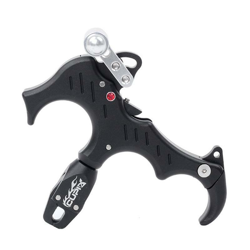 3 Finger Compound Bow Archery Release Aid Hunting Thumb Caliper Trigger Handheld