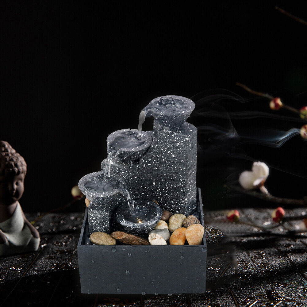 Water Fountain Desktop Ornaments Flowing Waterfall Gather Luck Feng Shui