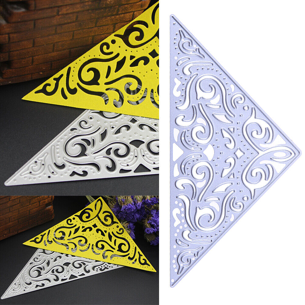 Embossing Triangle Edge Frame Cutting Dies Stencils DIY Scrapbooking Craft-