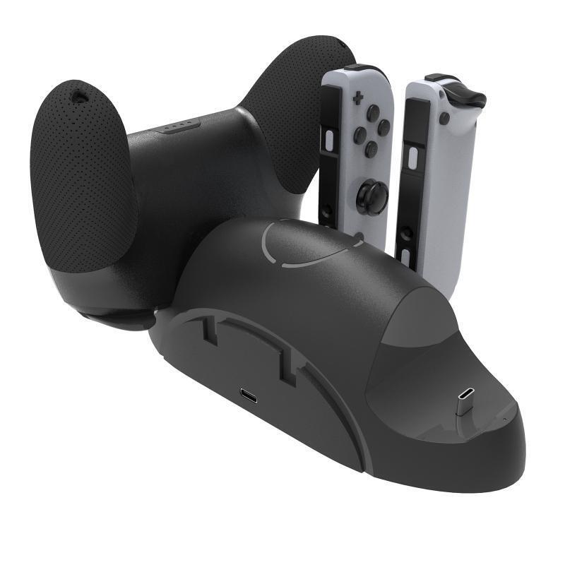 HS-SW168 6 in 1 Charging Dock for Switch Pro/Joy Con Controller w/ LED Indicator