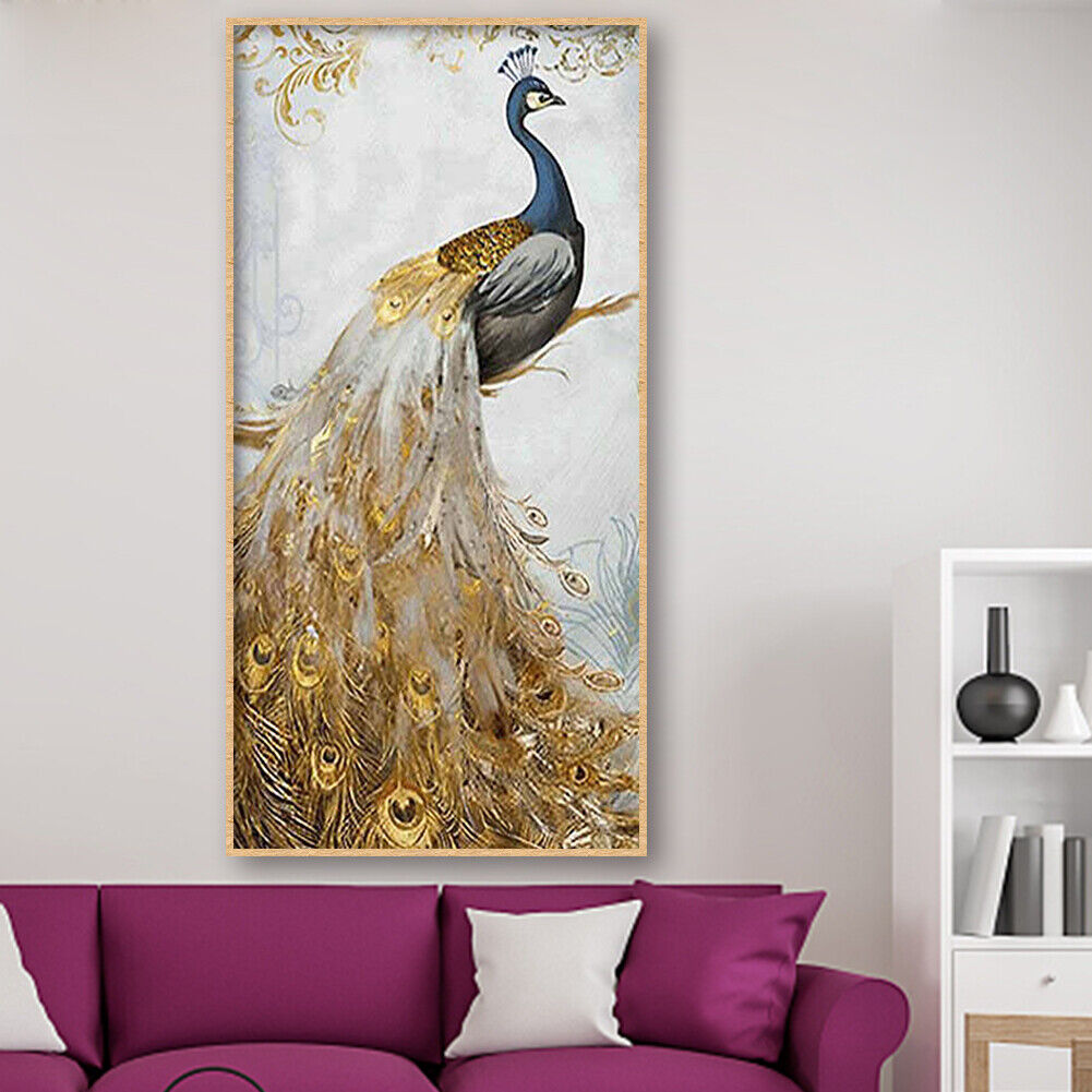 45 X 85cm Full Round Drill Mosaic Craft DIY Noble Peafowl Diamond Painting