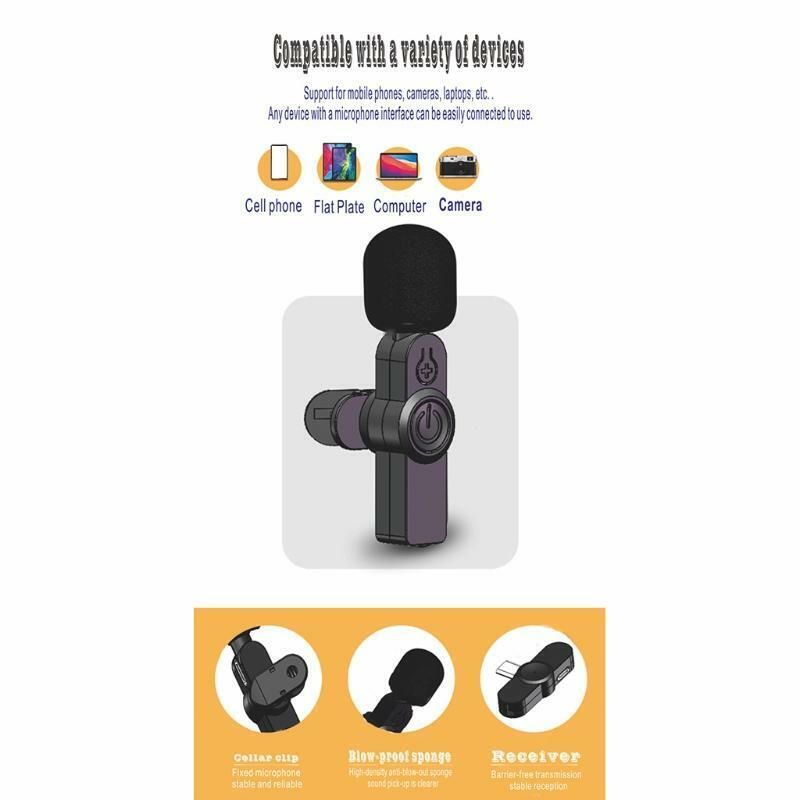 Wearable Mic Transmitter Receiver Tools Lapel Mic System Small Living Kits