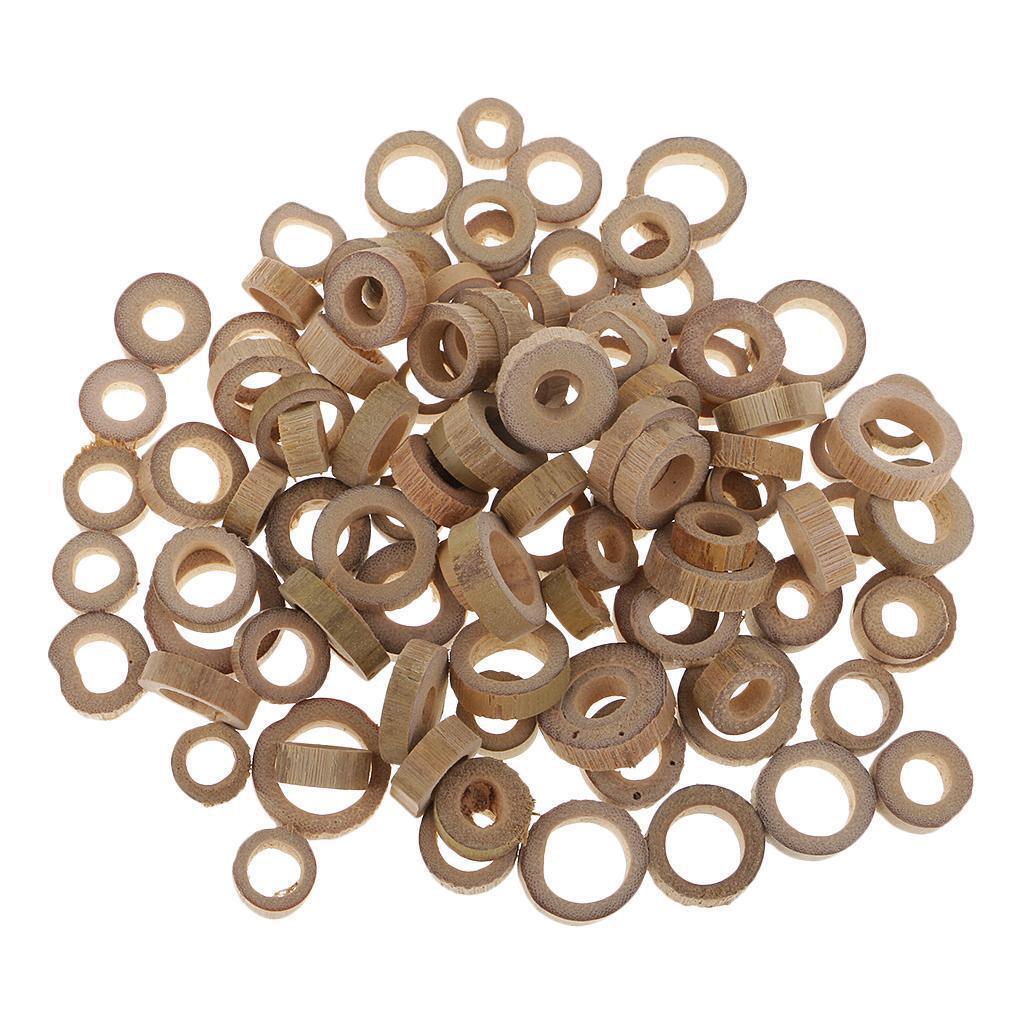 100 Pieces Natural Log Wood Slices Rings for Rustic Wedding Home Decorations
