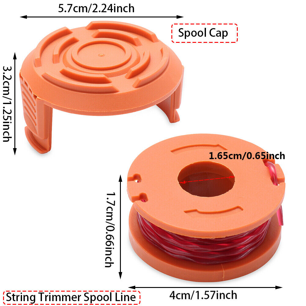 Refills with Worx WA0010 Spool Cap Trimmer Line Worx Replacement Spools