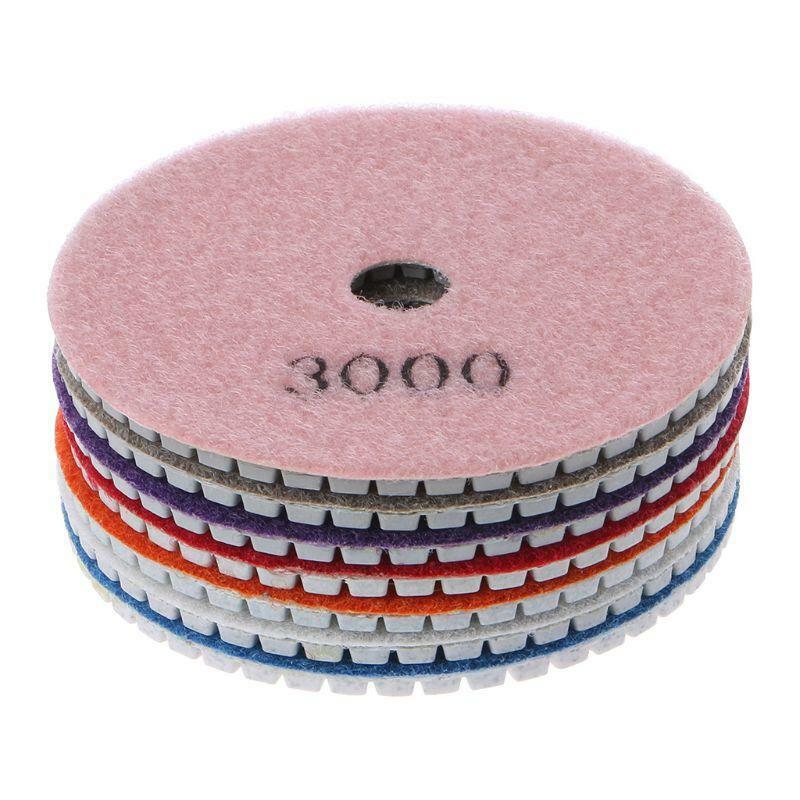 7pcs/Lot Grinding Discs 4" Wet Diamond Polishing Pad for Glass Granite Marble