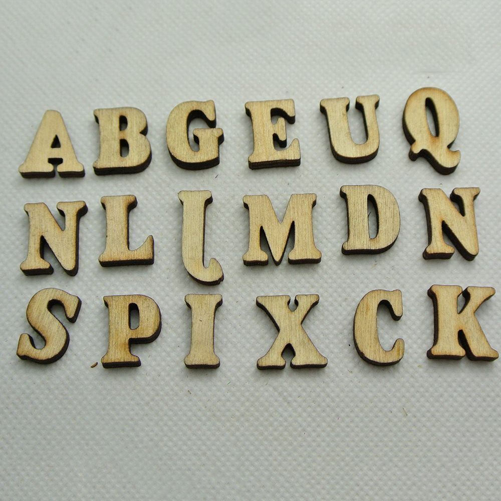 Cardmaking Tile Alphabet Cutting Discs Wood Sign Unfinished Wooden Letters