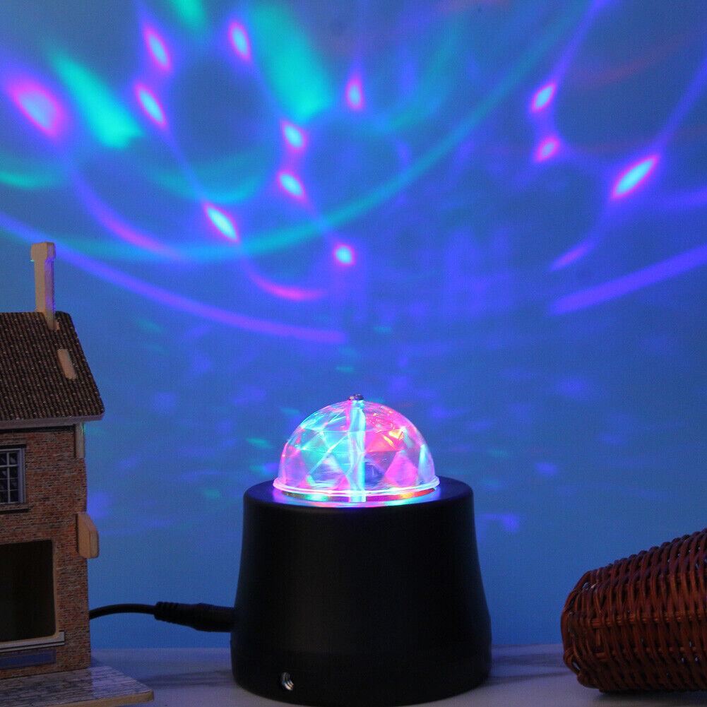 Car Entertainment Mini Magic Crystal Ball RGB Rotating Party DJ Lights LED-