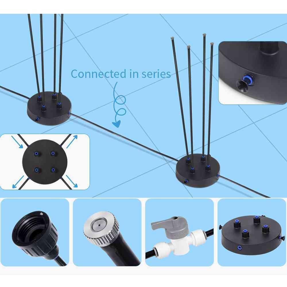 Stand Misting Cooling System Vertical Sprayer Brass Nozzles Watering Drip Kit