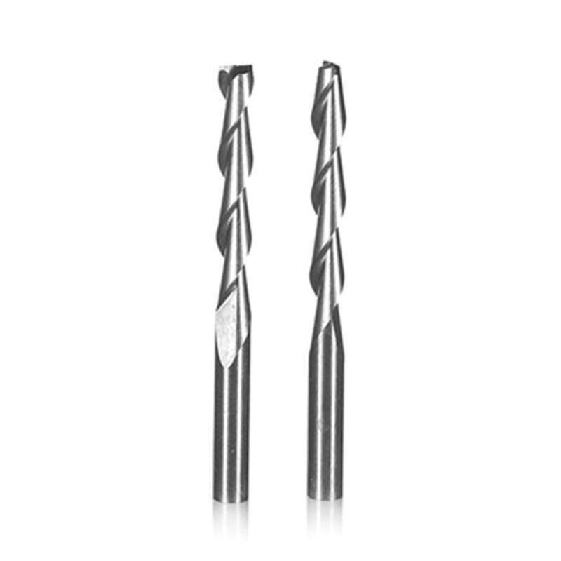 10 Pcs CNC Ball Nose Spiral Router Bit 2 Flutes Milling Cutter 3.175x2x22mm Tool