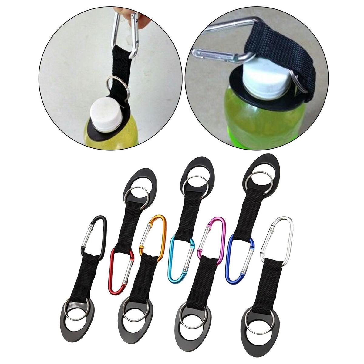 7 Pieces Water Bottle Buckle Clip Carabiner Hooks for Outdoor Camping Hiking