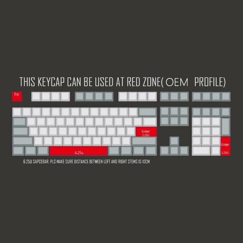 4pcs PBT Spacebar R4 ESC Enter Enter OEM Profile Keycap for Mechanical Keyboard