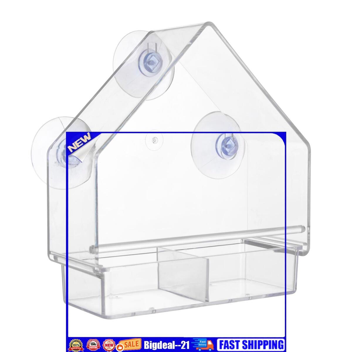 Window Bird Feeder House, Weather Proof, Transparent, Suction Cup Birdhouse