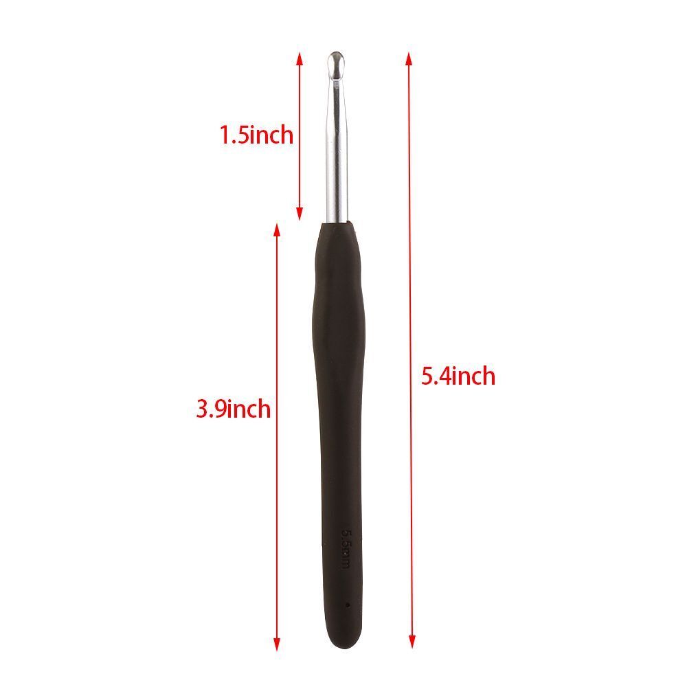 Ergonomic Handle Craft Tools Weave Yarn Aluminum Knitting Needles Crochet Hook