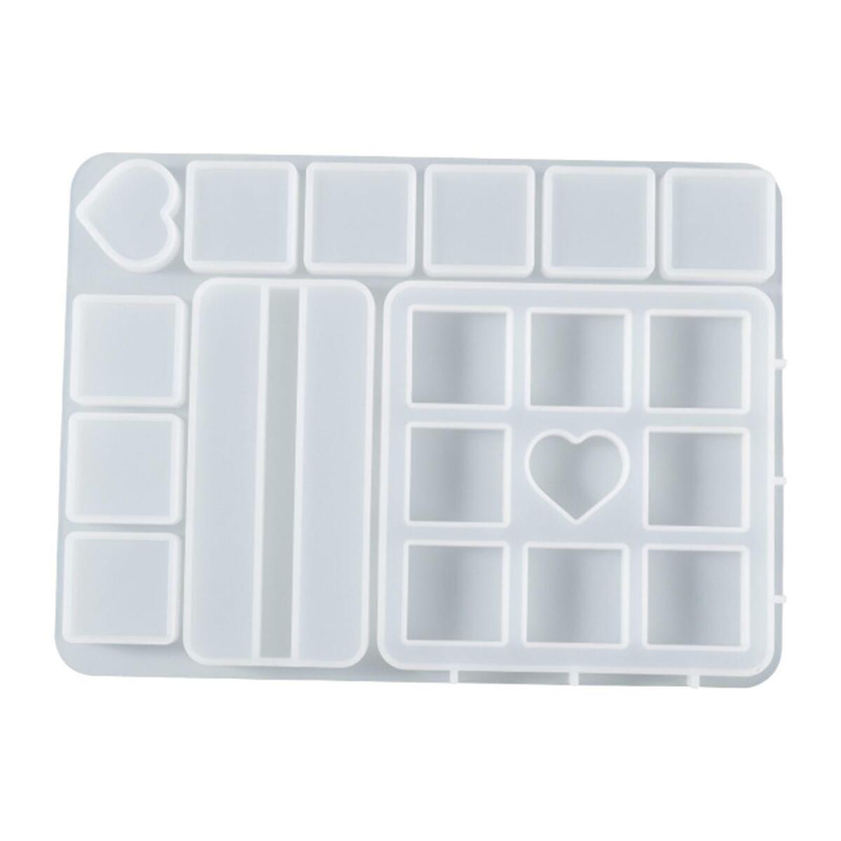 Love Heart Square Photo Frame Silicone Mold Decorative Picture Display Stand