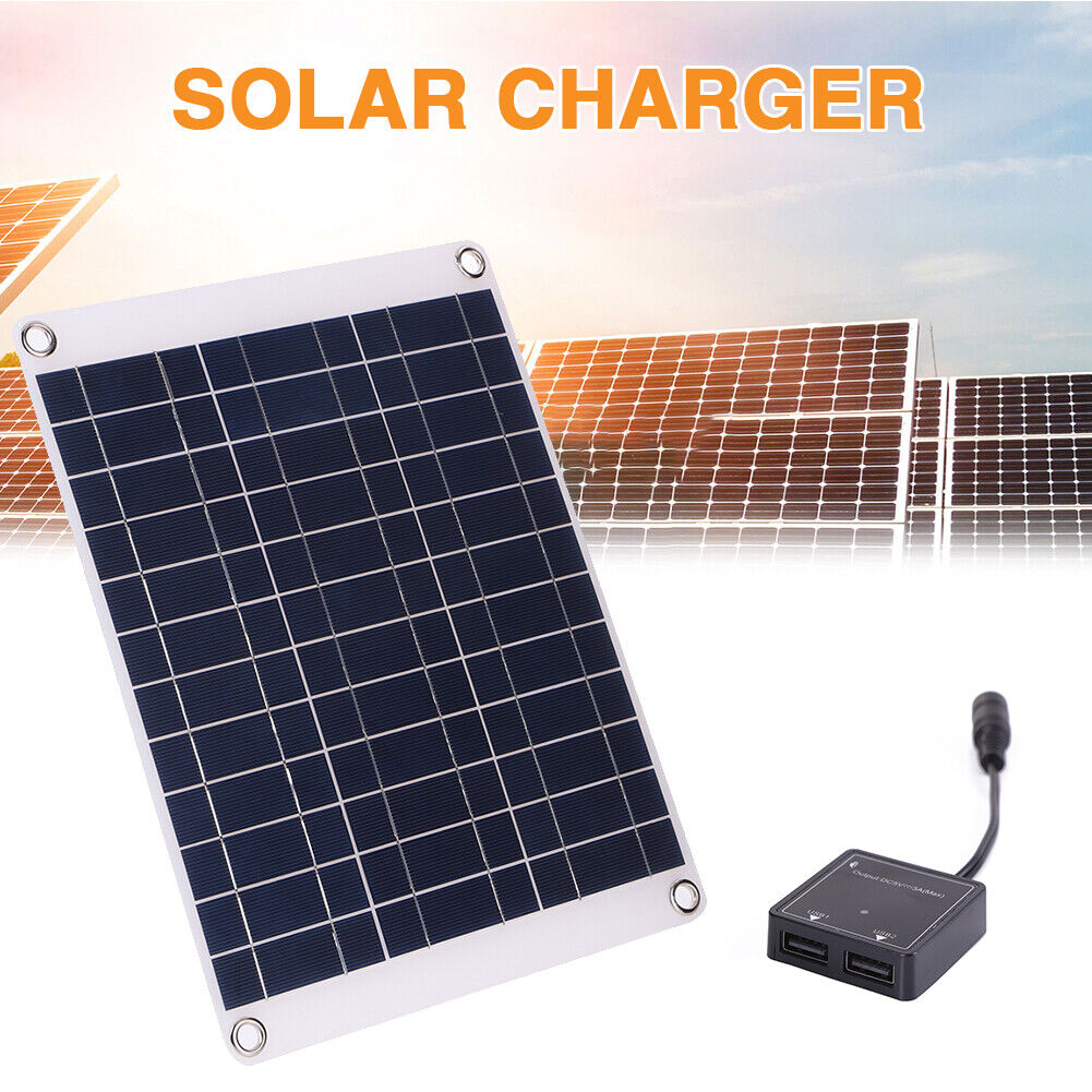15W Solar Panel Cell 1000mA Mobile Phone 12V Automobile Car Battery Charger