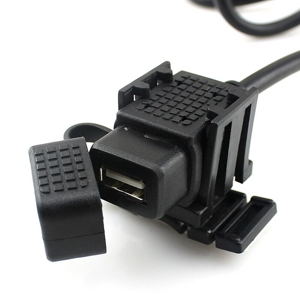Waterproof Motorcycle 2.1A USB Charger w/ Inline Fuse for Cell Mobile Phone
