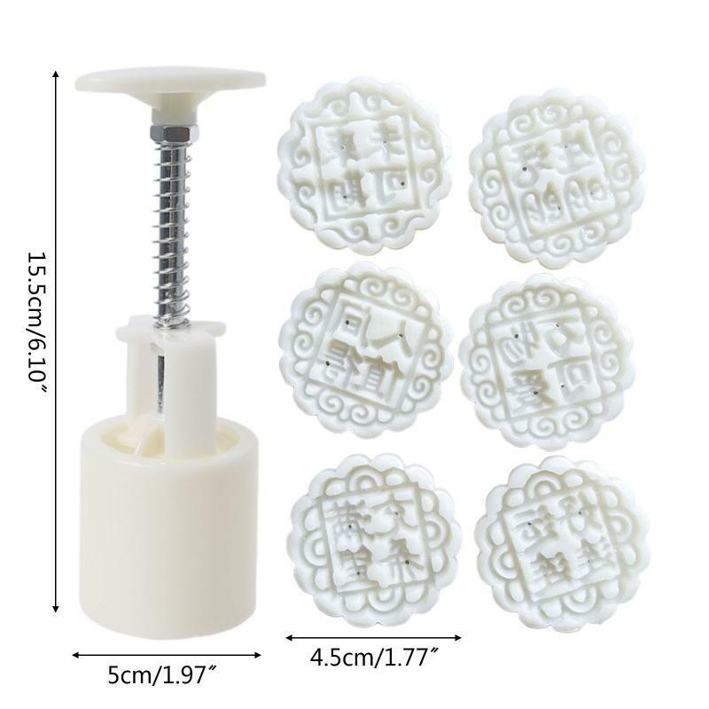 50g Chinese Words Shaped Hand Pressure Mooncake Decorating Gadgets for Mid-Autum