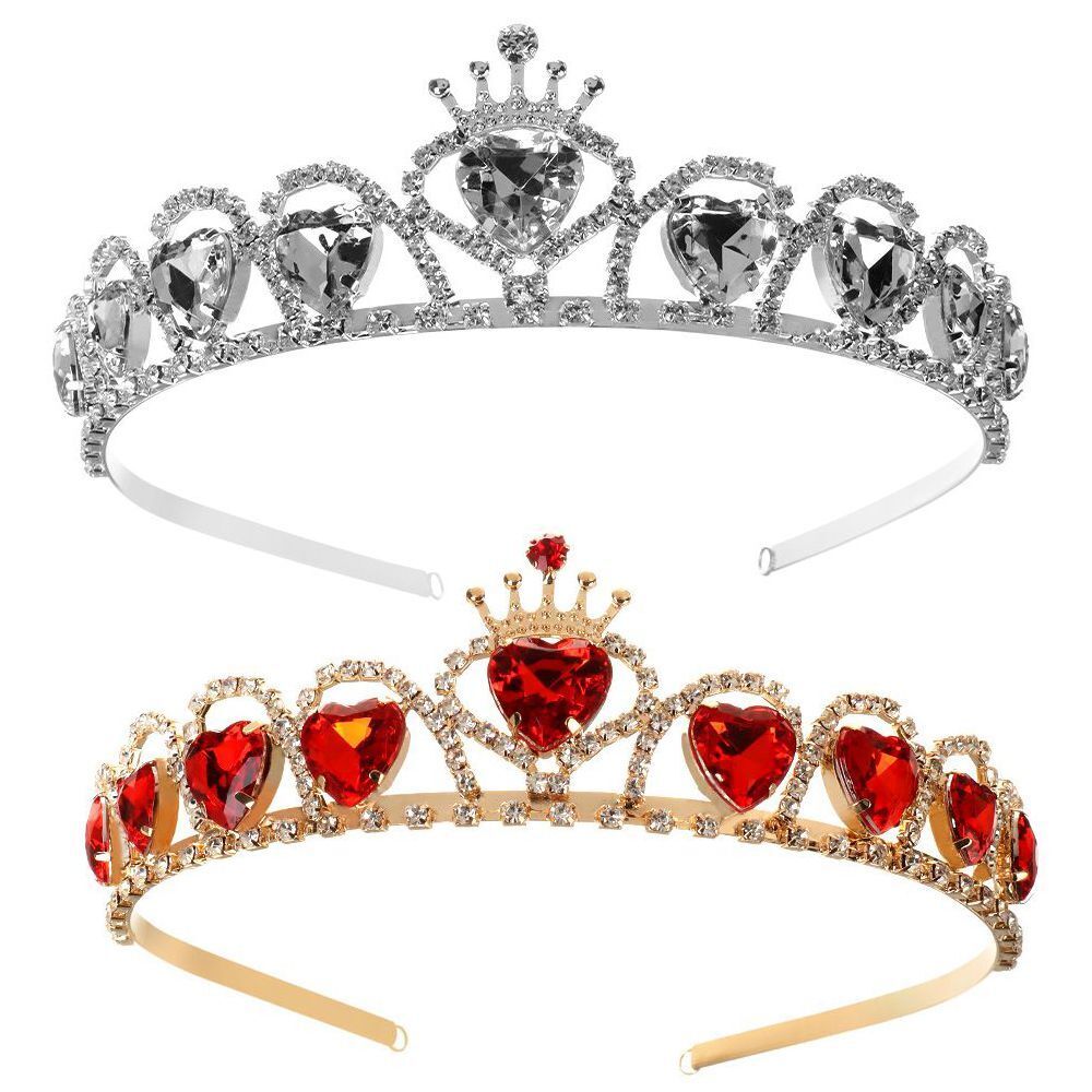 Tiara Bling Bling Tiaras for Girls Handmade Heart Headband Princess Crown