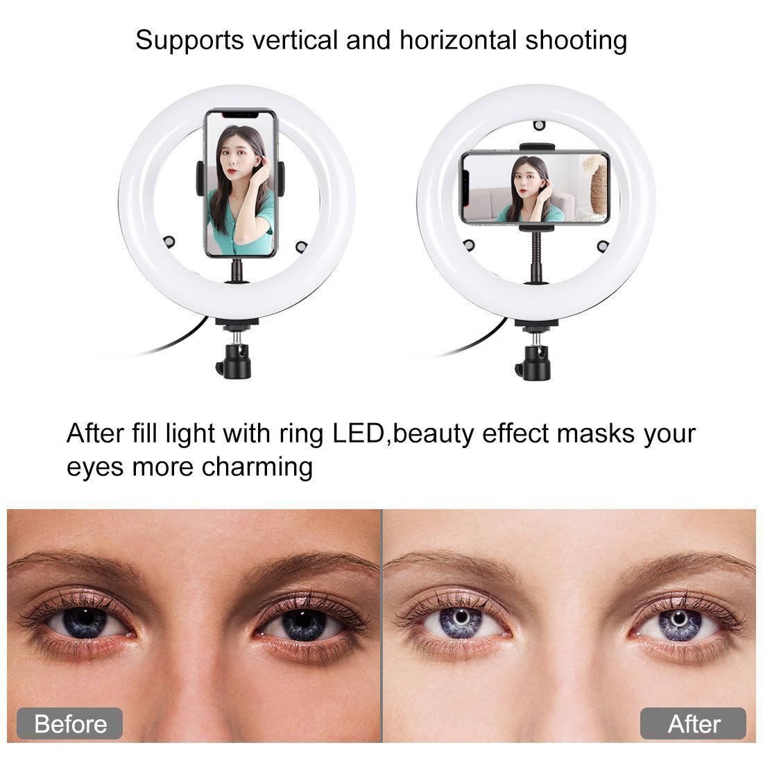 Surface 3 Color Temperature Desktop Stand LED Ring Light Video Light Kits