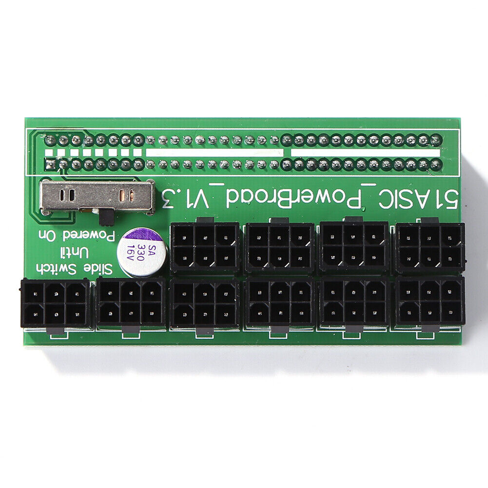 750W-1200W Power Supply Breakout Board 10 Ports PCIe 6 Pin for DPS-800GB A