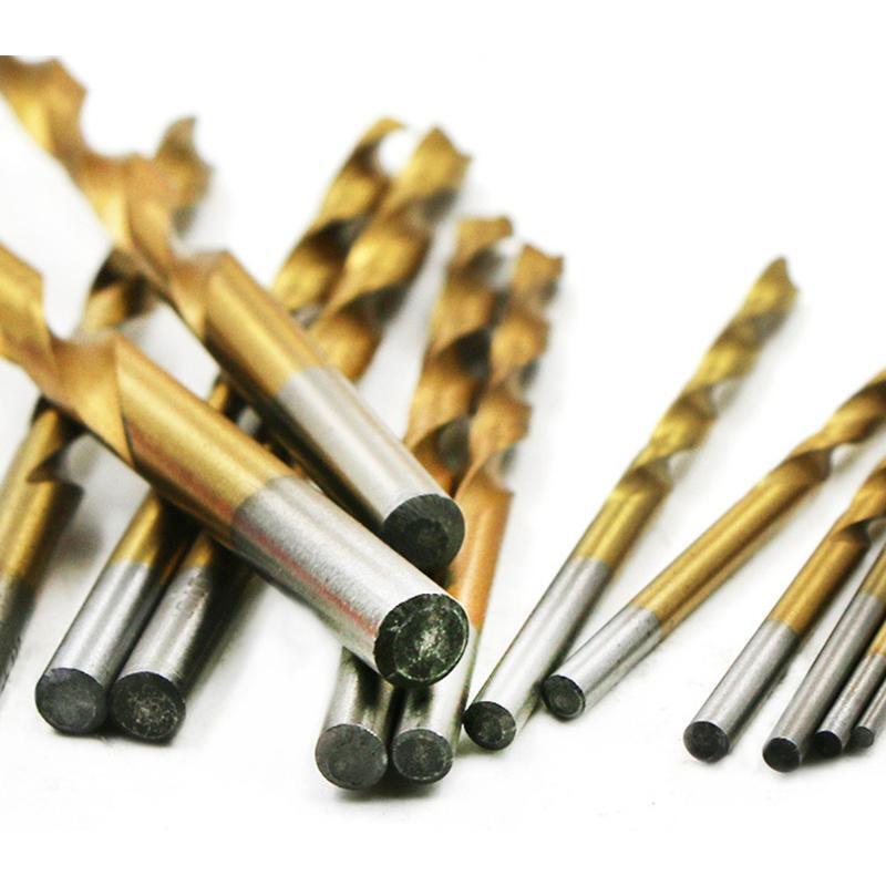 13pcs/set High Speed Steel HSS Straight Shank Twist Drill Bits Electric Rotary