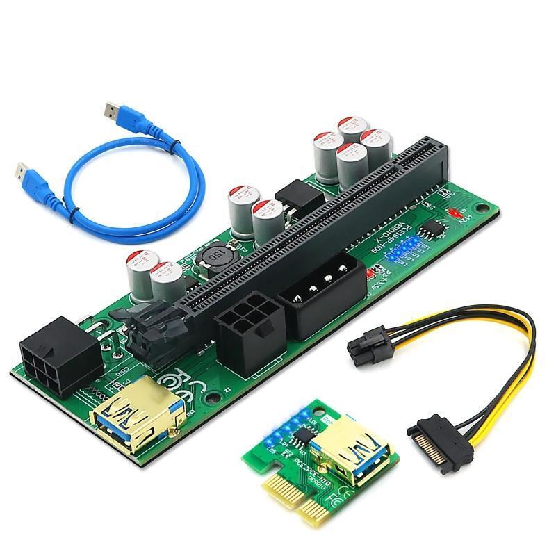 PCIE VER010 VER010-X Graphics Card PCI-E Extender 1X 16X Adapter Card 8Capacitor
