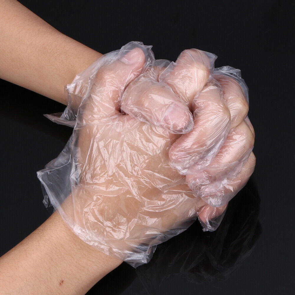 100 Disposable PE Garden Home Restaurant BBQ Plastic Multifuction Gloves