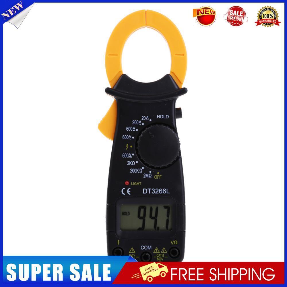 DT3266L LCD Digital Clamp Meter AC DC Current Voltage Resistance Tester
