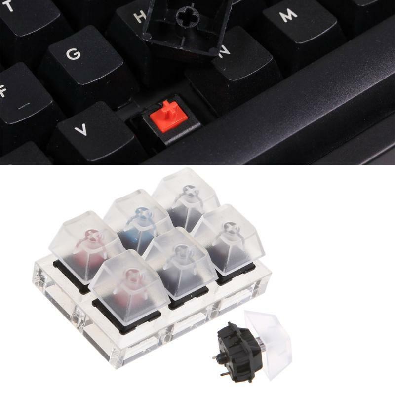 Mechanical Keyboard Clear Keycaps 6 Key Caps Swit6X Tester Kit  For Cherry MX