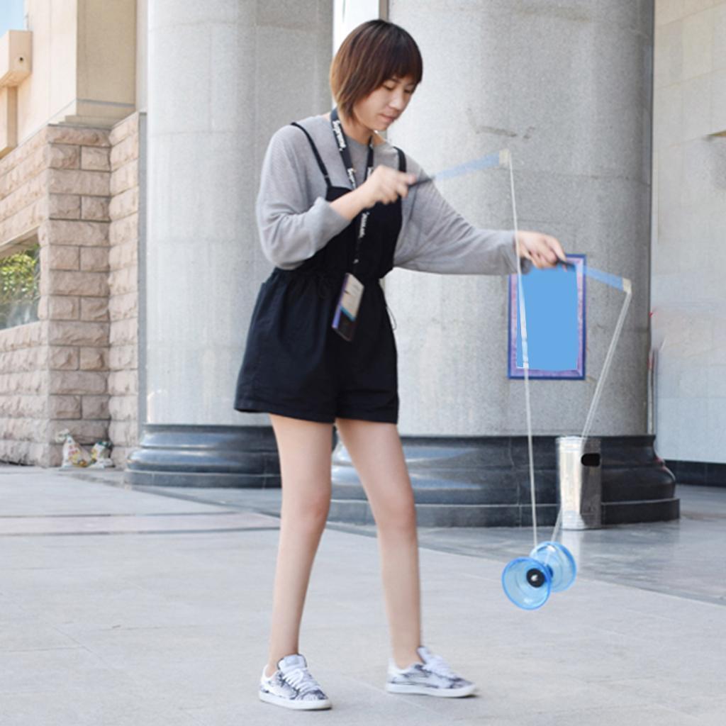 1pc Professional 3 Bearing Diabolo w/ Light Sticks  Gift 13cm