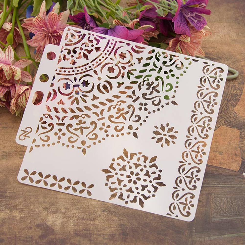 DIY Flower Coffee Stencils Cake Baking Template Scrapbooking Painting Decor