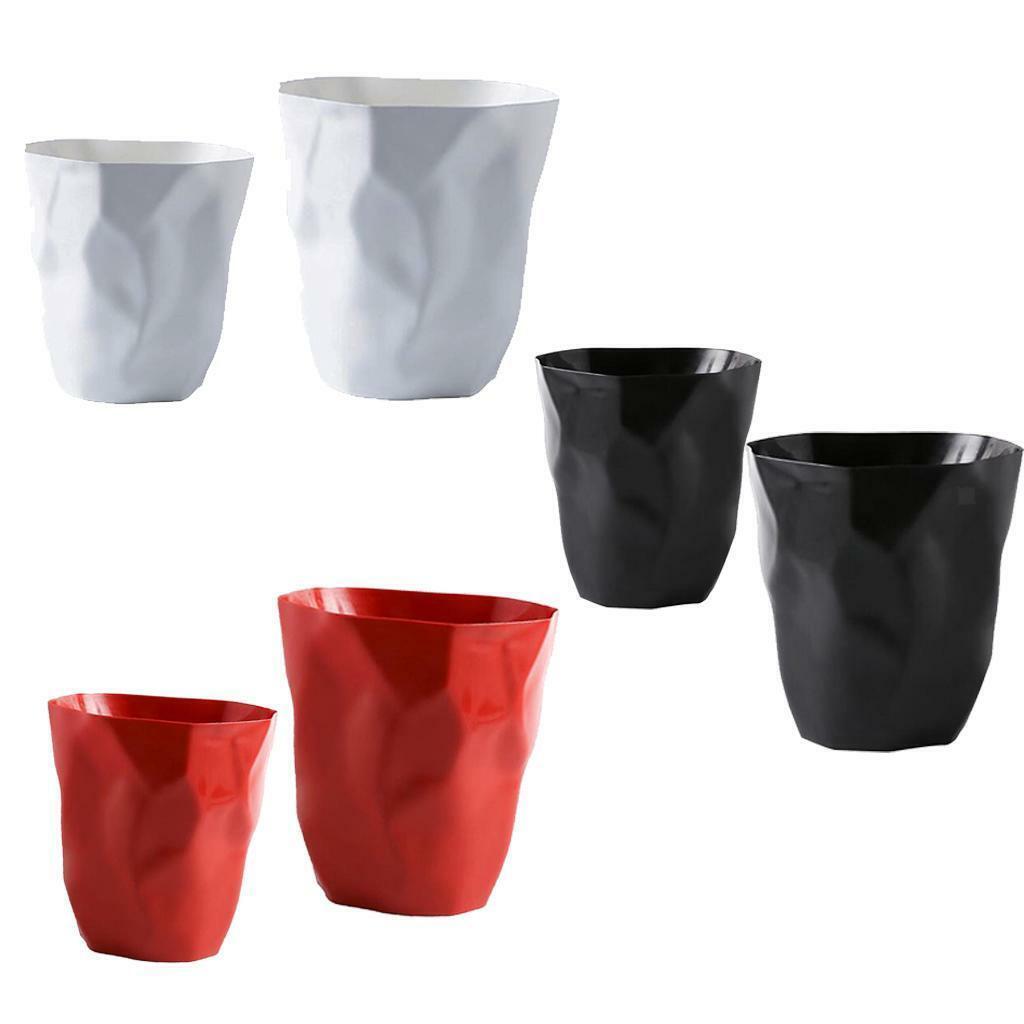 Round  Trash Can Garbage Bin Garbage Waste  9L White Small