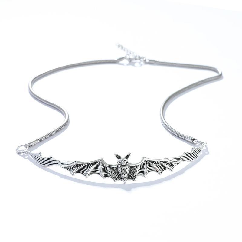Exquisite Bat Choker Necklace Women Hip-hop Gothic Punk Style Clavicle Chain