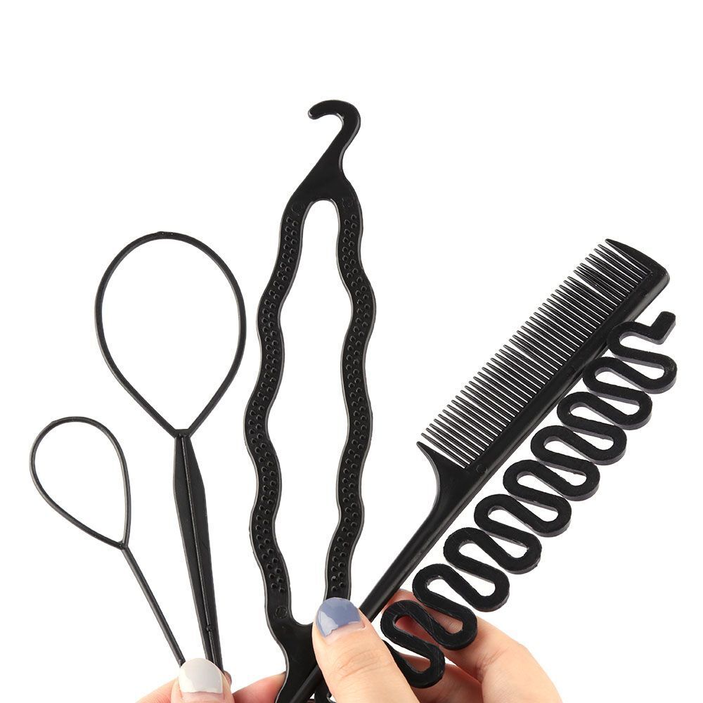 DIY Ponytail  Hair Braid Tool Hair Styling  Twist Curler Bun Roller Maker