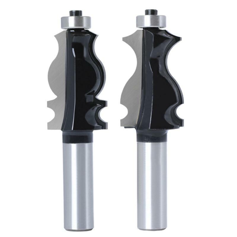 2x Fishtail Armrest Milling Cutter Woodworking Fishtail Handrail Router Bit Trim