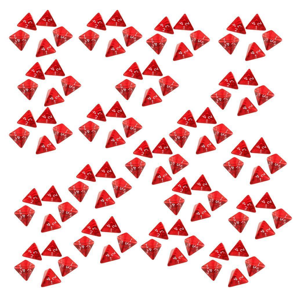 100Pcs Polyhedral  D4 Die for  DnD Table Game Accessory
